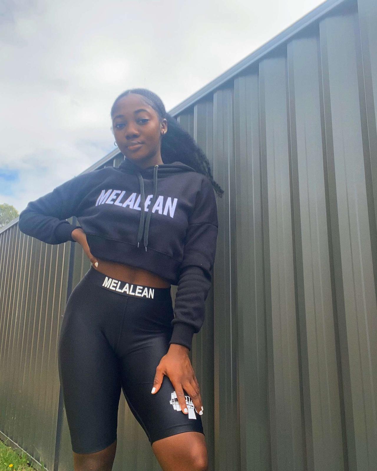 Bold Graphic Cropped Hoodie