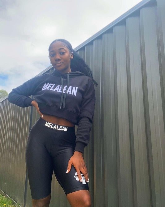 Bold Graphic Cropped Hoodie