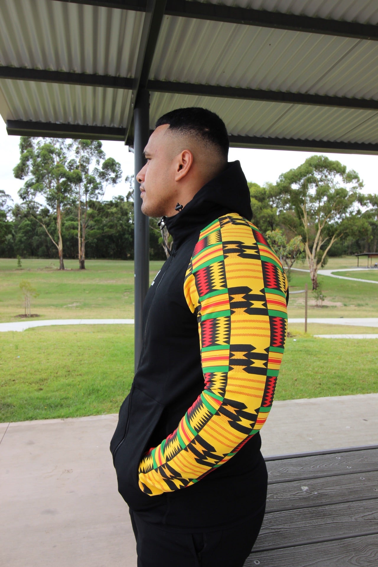 Kente Fleece Tech Hoodie